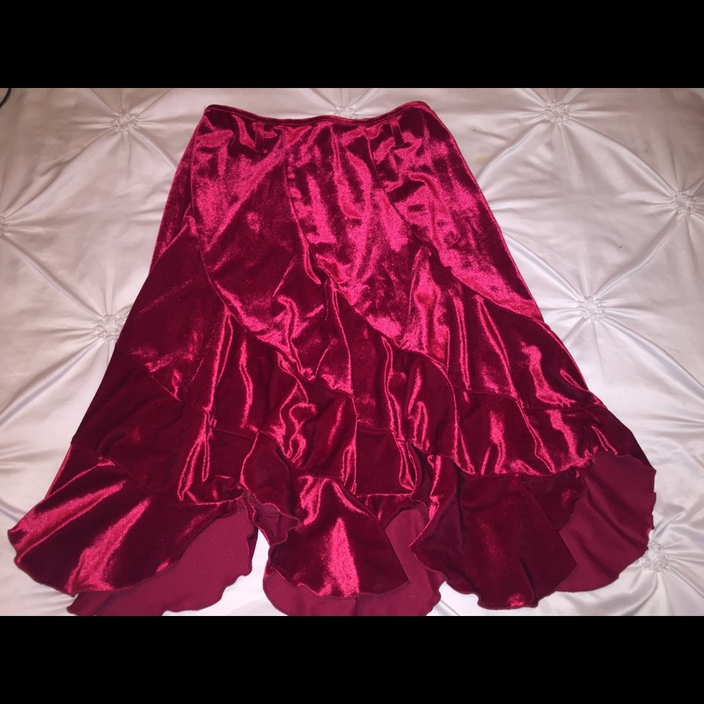 Red Velvet Skirt